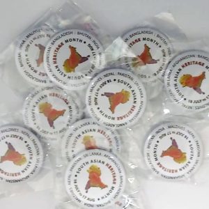 White South Asian Heritage Month Emblem Badge x10